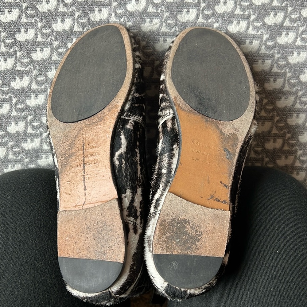 ISABEL MARANT Pony Zebra 🦓 Calf Hair Leather Animal Print Ankle Booties 36/6US - Picture 4 of 10